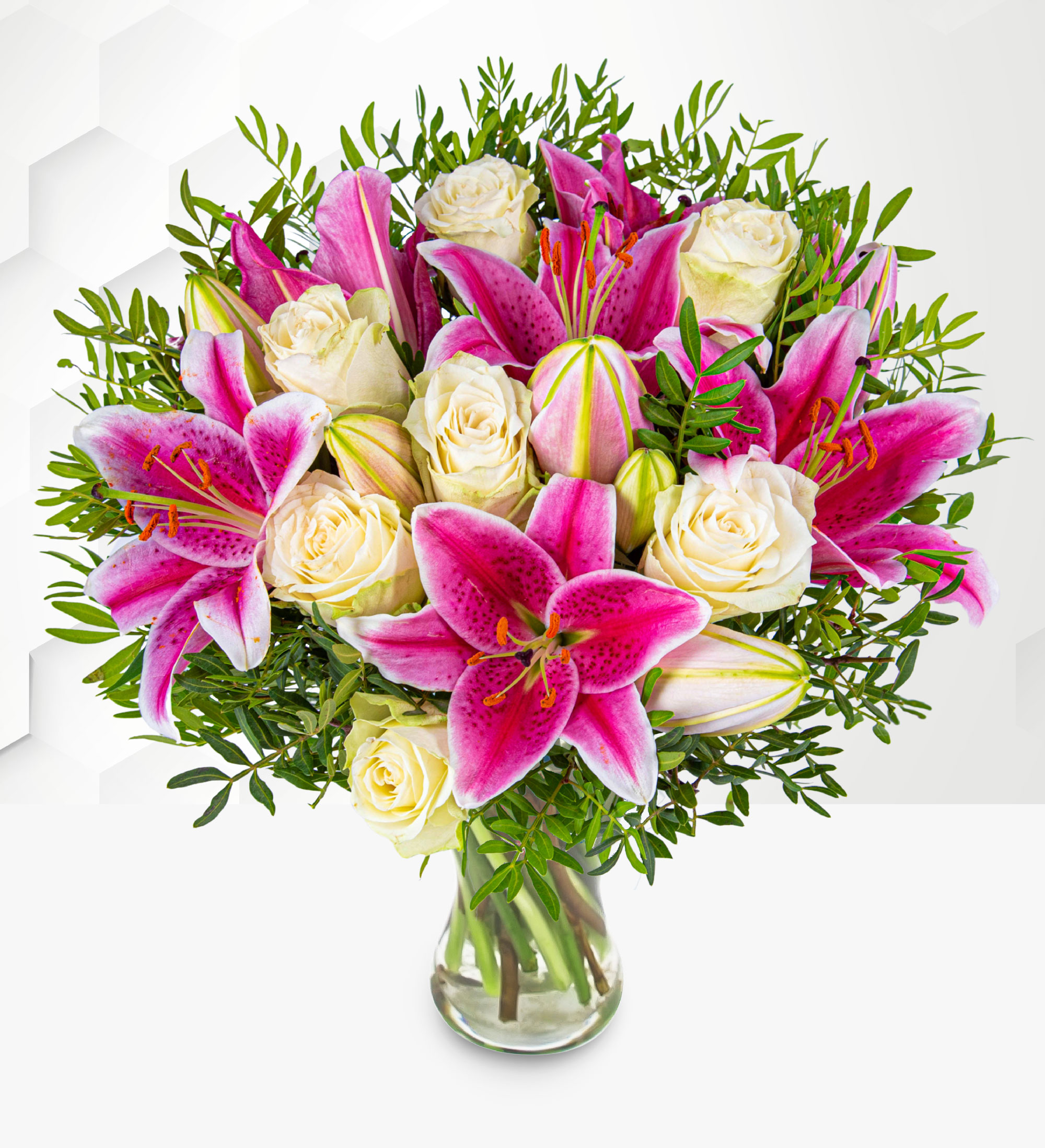 Pink Lilies & Roses Mothers Day Flowers - Buy Mothers Day Flowers 2023 - Mothers Day Flower Delivery - Free Chocs